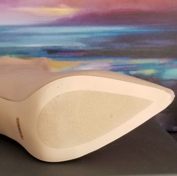 Cape Robbin Nude Lycra Heeled Ankle Boot - Picture 6 of 6